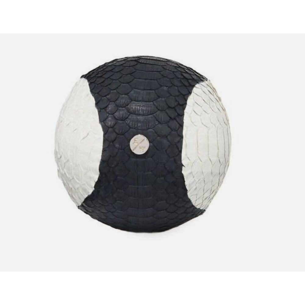 NEW Elizabeth Weinstock Baltimore Baseball, White Black Python Sport Art